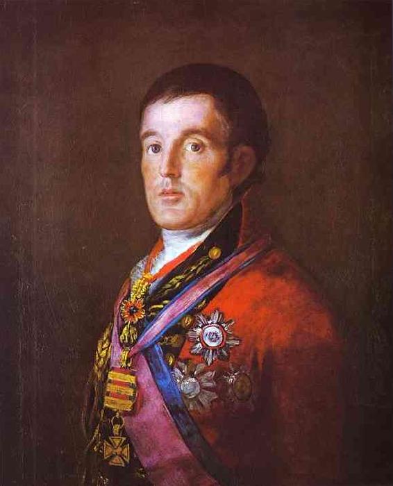 Francisco Jose de Goya Portrait of the Duke of Wellington. Sweden oil painting art